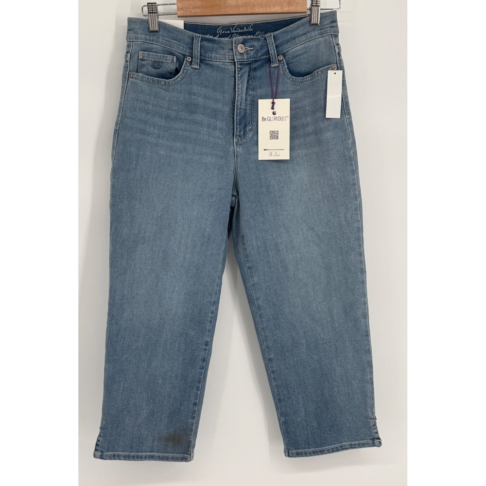 Gloria Vanderbilt‎ Amanda Capri Jeans Arroyo Whiskers Slimming Panel Sz 8